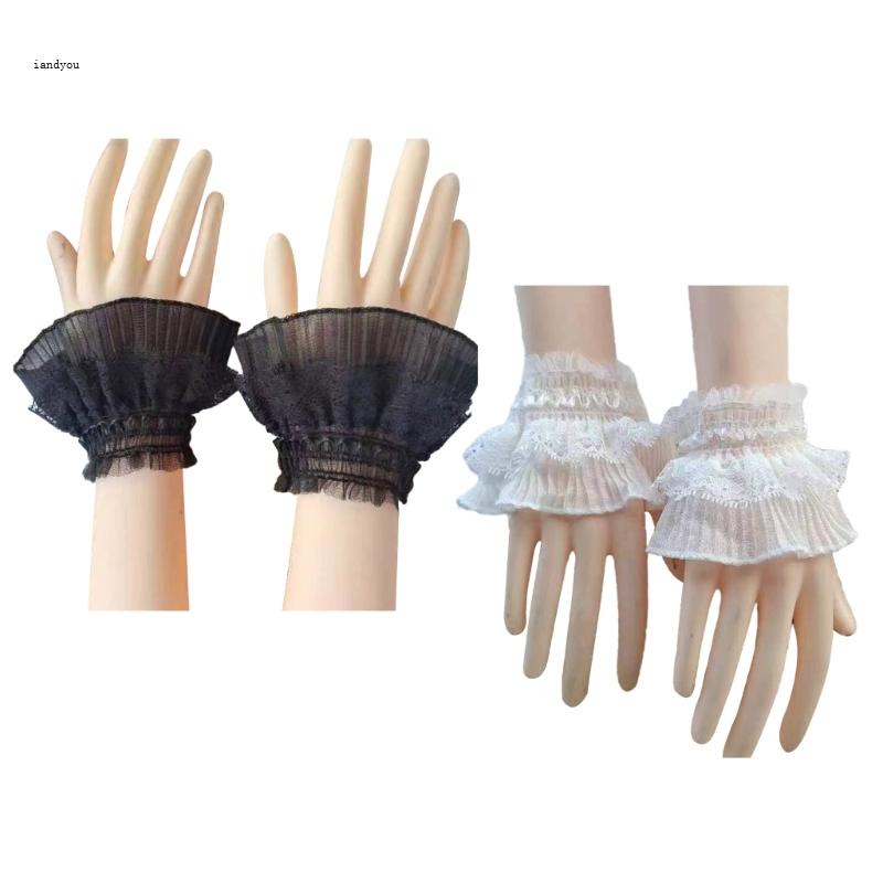 สายรัดข้อมือ แต่งลูกไม้น่ารัก ถอดออกได้ สําหรับเด็กผู้หญิง