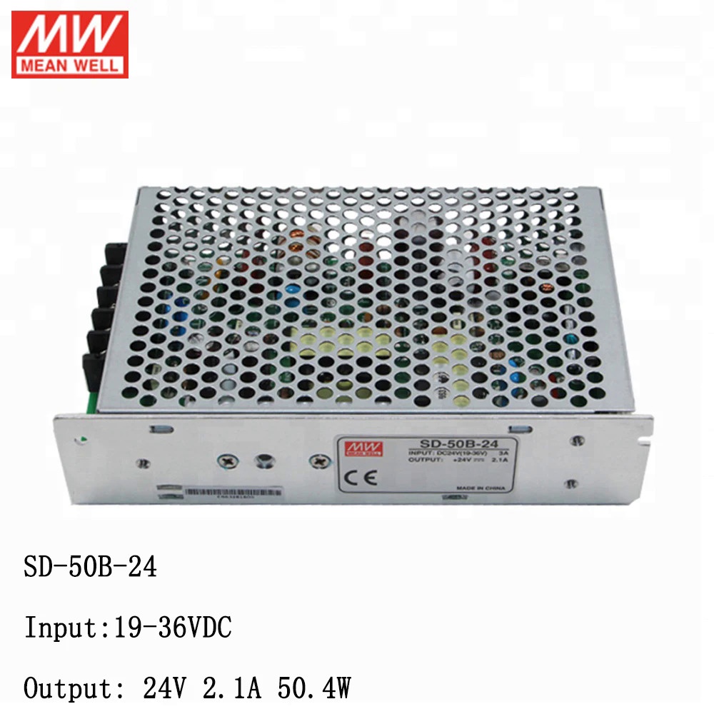 Mean WELL SD-50B-24 19 ~ 36VDC ถึง 24V DC 2.1A 50W DC-DC Converter Enclosed Switching Power Supply 2