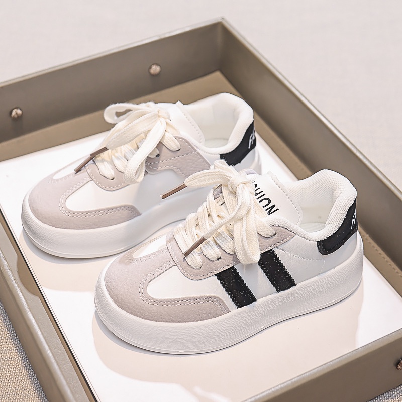 รองเท้าผ้าใบลําลอง แบบนิ่ม แบบผูกเชือก เข้ากับทุกการแต่งกาย แฟชั่นฤดูใบไม้ผลิ และฤดูใบไม้ร่วง สําหรับเด็กผู้หญิง และเด็กผู้ชาย 2023 - รูปที่ 3