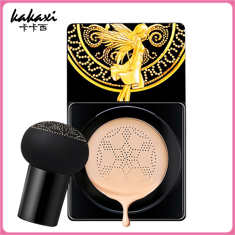 Kakaxi bb cream คุชชั่น พร้อมแปรงหัวเห็ดรองพื้นชนิดน้ำคุชชั่นผสมรองพื้นกันแดดกันน้ำกันเหงื่อปกปิดดีเยี่ย บีบีครีม