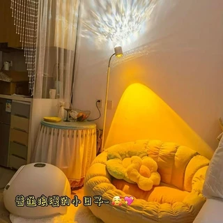 LED ระลอกคลื่นน้ำหมุนอัตโนมัติไฟบรรยากาศโคมไฟใต้ดินห้องนั่งเล่นโดยตรงกลางแสงอาทิตย์ และแสงอาทิตย์
