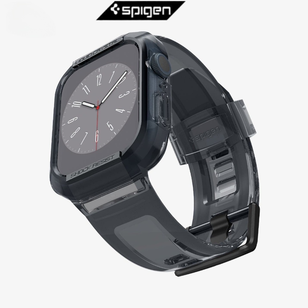 สายนาฬิกาข้อมือซิลิโคน S-P-I-G-E-N 2 in 1 สําหรับ iWatch Series 9 8 7 6 5 4 SE2 iWatch Ultra 2 49 มม