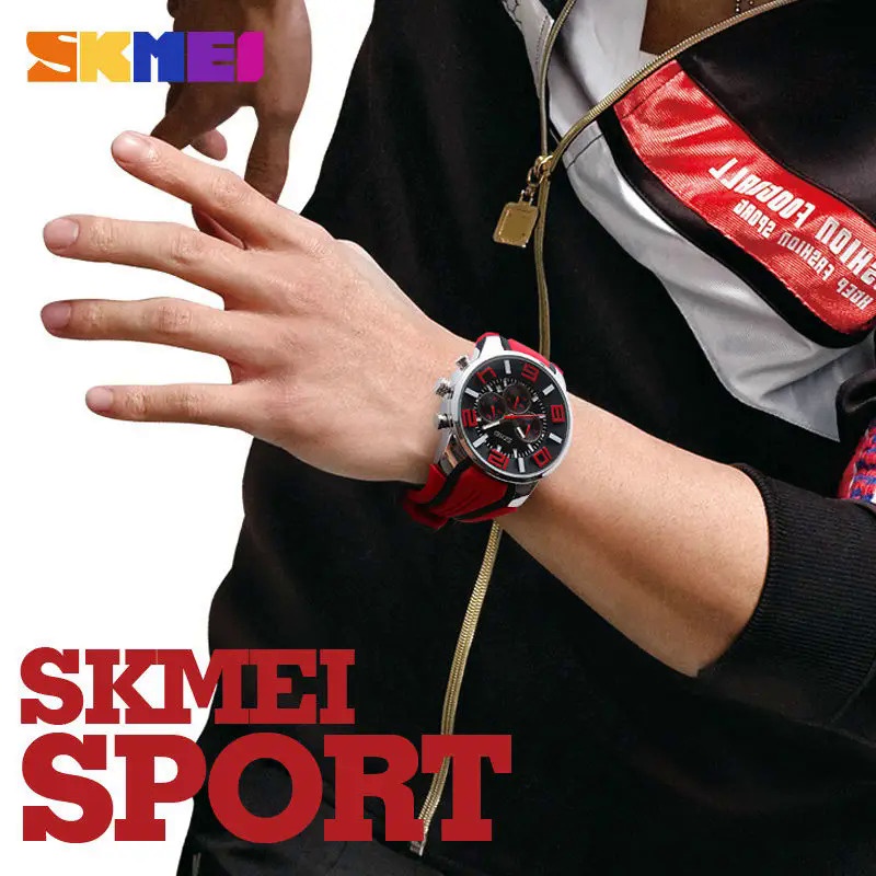 Skmei นาฬิกาข้อมือควอตซ์แฟชั่น กันน้ํา หรูหรา สําหรับผู้ชาย Relogio Masculino 9128