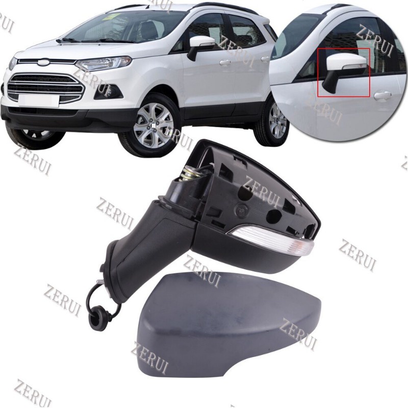 Zr กระจกมองหลัง พร้อมไฟเลี้ยว LED สําหรับ Ford Ecosport 2013 2014 2015 2016 2017 5 สาย