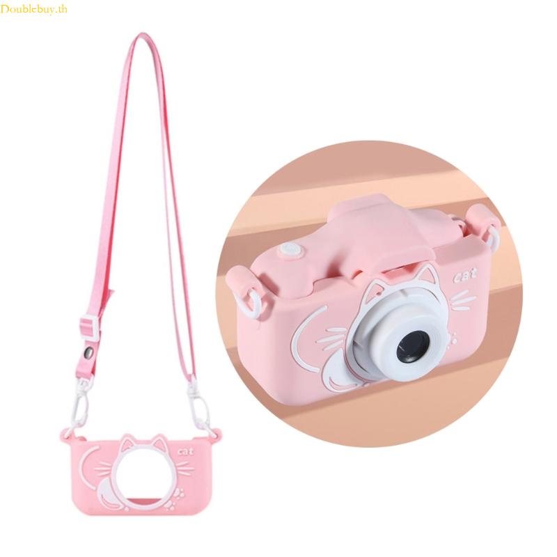 Doublebuy เคสกล้องเด็ก แบบพกพา พร้อมสายคล้อง ปรับได้ ฝาครอบซิลิโคน ป้องกันการสั่นสะเทือน สําหรับเด็ก กล้อง
