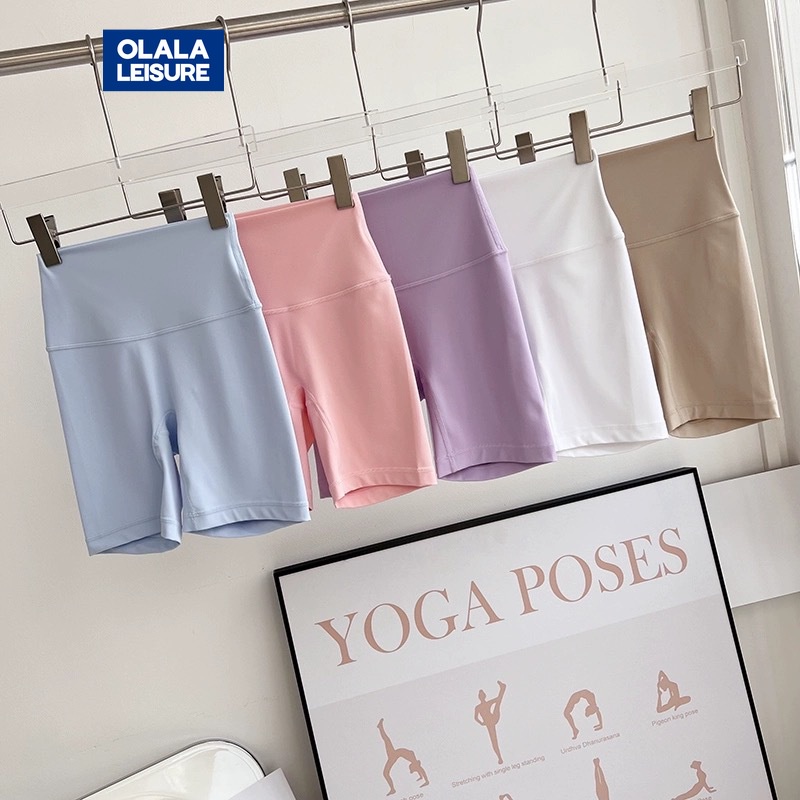 OLALA LEISURE กางเกงไซส์ใหญ่สําหรับผู้หญิง ขาสั้น เหมาะสําหรับการวิ่ง กล้ามเนื้อกายสําหรับการออกกำลังกาย