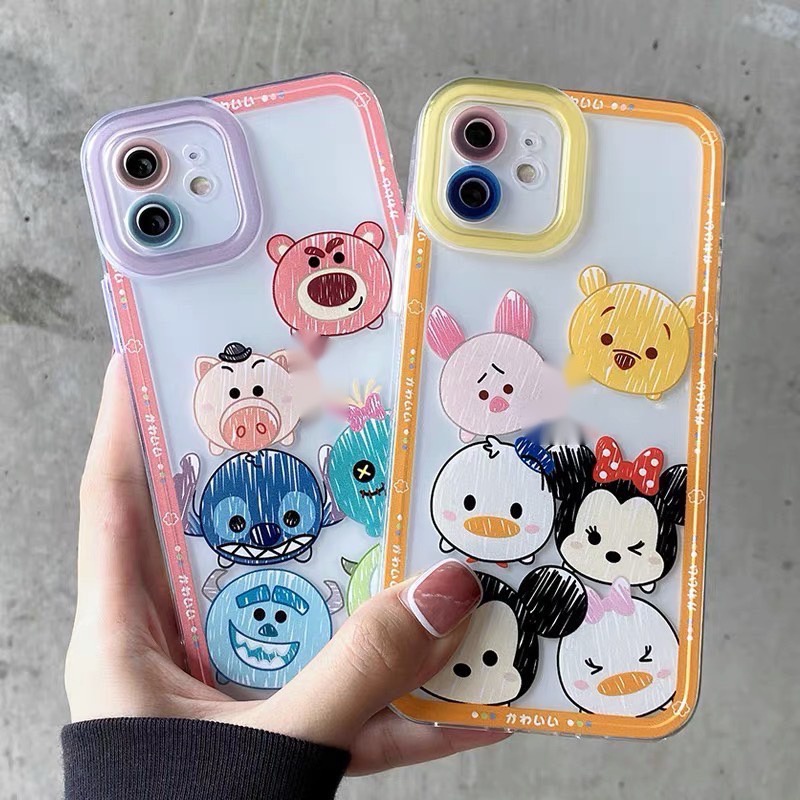เคสหลังการ์ตูนด้านขอบสีรุ่น TPU Oppo A79 A18 A93 A38 A94 A15 A17K A54 A78 A98 ส่งจากไทย Reno 10 Pro Plus 8T 6Z 8Z 5 2F