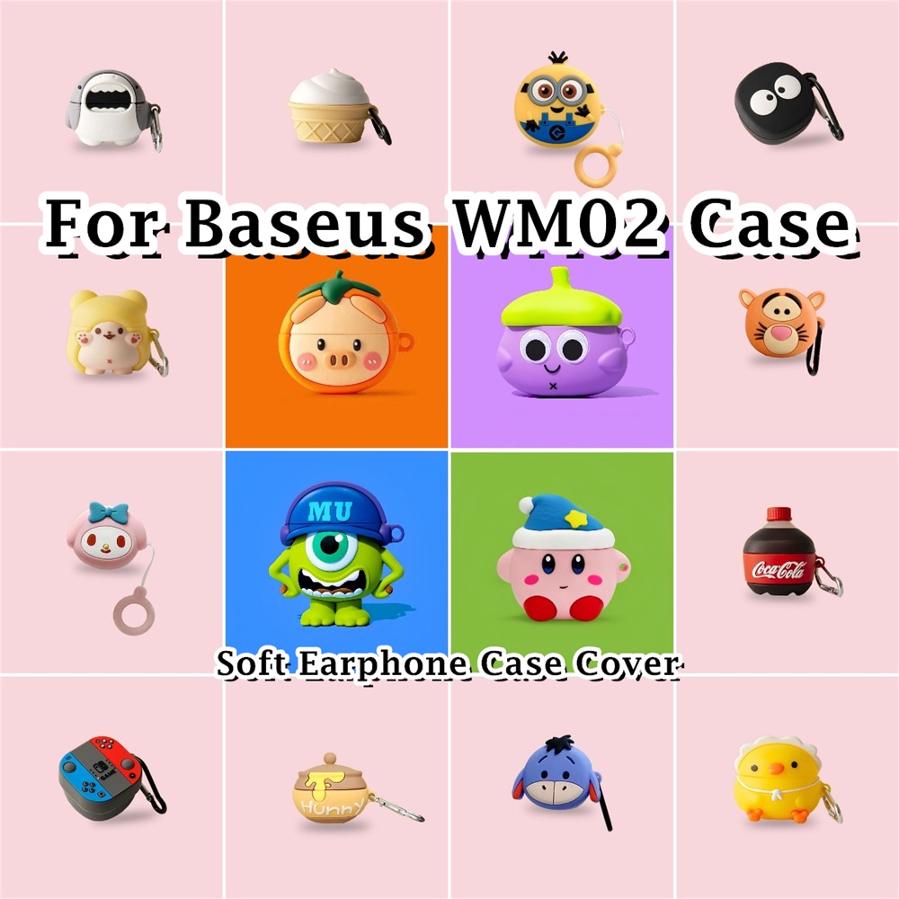 พร้อมส่ง! นําไปใช้กับ Baseus WM02 เคส Case เคสหูฟัง ซีรีส์การ์ตูนอินเทรนด์ ซิลิโคนนุ่ม เคส เคสหูฟัง NO.1