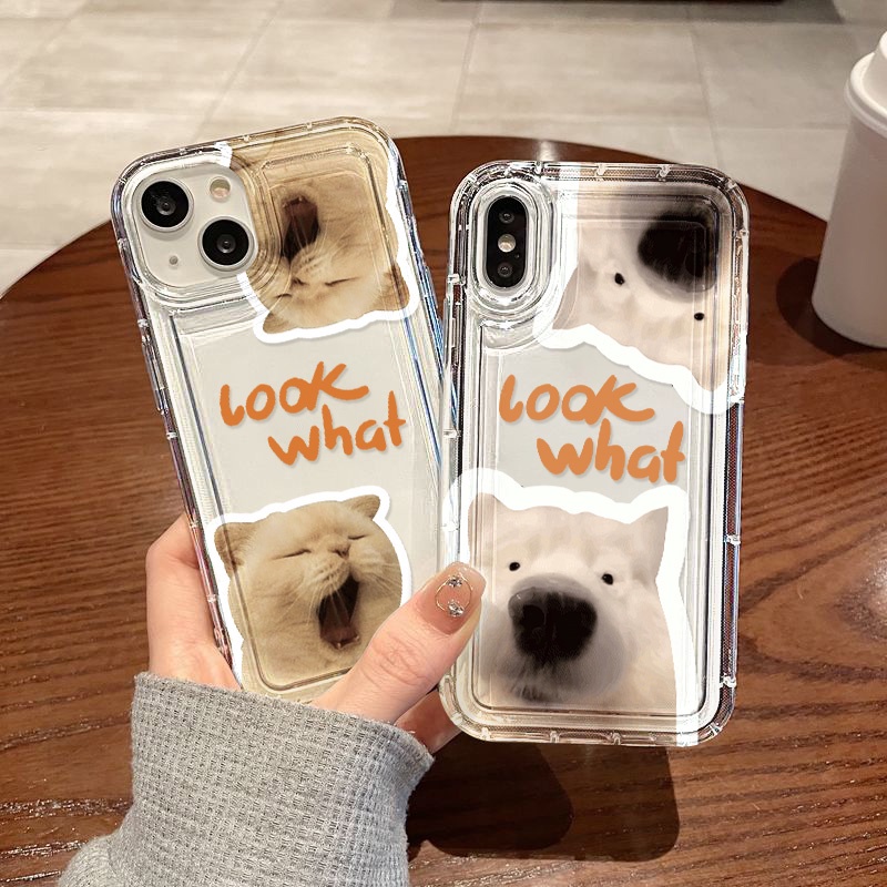 เคสโทรศัพท์มือถือแบบนิ่ม Tpu ใส กันกระแทก ลายการ์ตูนแมวน่ารัก For iPhone 16 11 15 14 13 12 Pro MAX XR 7 6S 8 6 Plus Case
