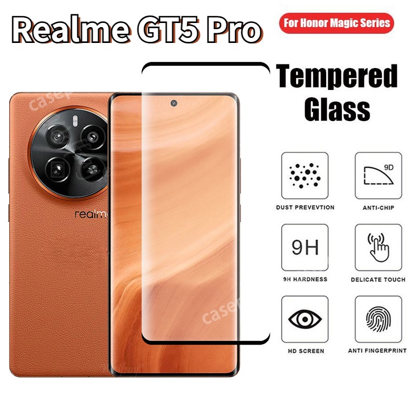 3in1 ฟิล์มกระจกนิรภัยกันรอยหน้าจอ HD 9H กันรอยขีดข่วน สําหรับ Realme GT 5 Pro GT5 Pro GT5Pro 5G 2023
