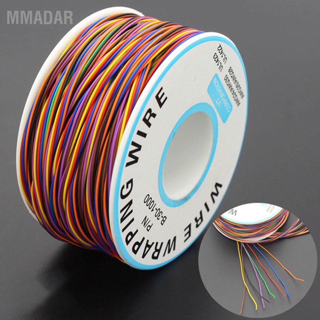MMADAR 8 สีแผงวงจรบินลวดทองแดงชุบดีบุก PCB ห่อสายไฟสำหรับการบิน 30AWG