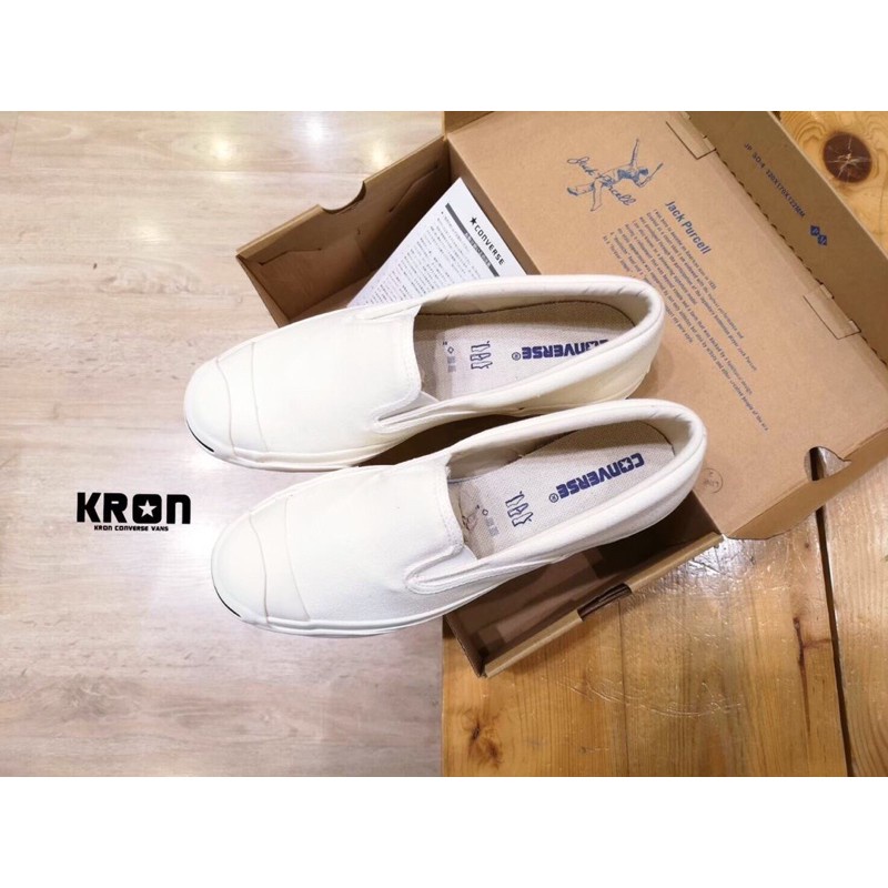 CONVERSE JACK PURCELL  SLIP ON WHITE JAPAN รองเท้า new