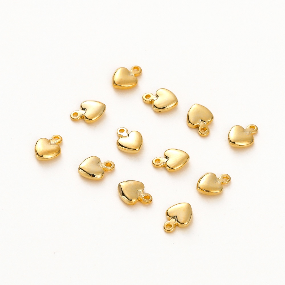 20 ชิ้นชุบทอง 18K สีรักษาความรักเครื่องประดับแฟชั่น DIY เครื่องประดับสร้อยคอจี้