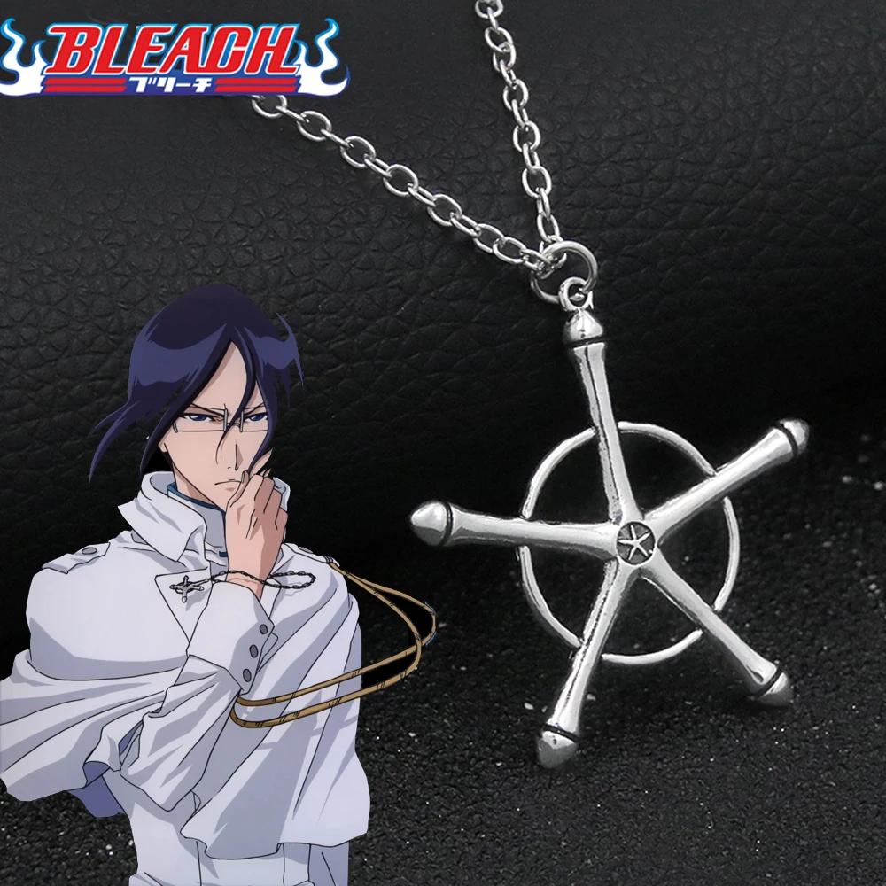 เครื่องประดับ สร้อยคอ จี้โลหะ รูปการ์ตูนอนิเมะ Bleach Quincy Ishida Uryuu Ginrei Gojiaku เหมาะกับของขวัญคอสเพลย์