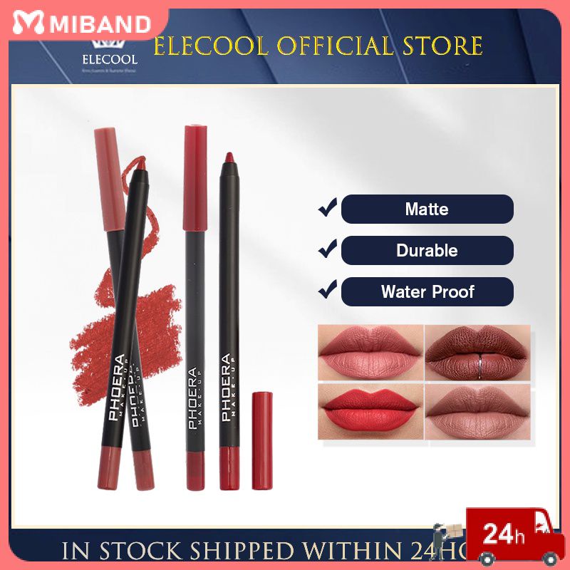 พร้อมสต็อก Phoera 13 สี Lipliner ดินสอแต่งหน้าลิปสติกดินสอกันน้ำ Lipliner Lady Charming Lip Liner เค