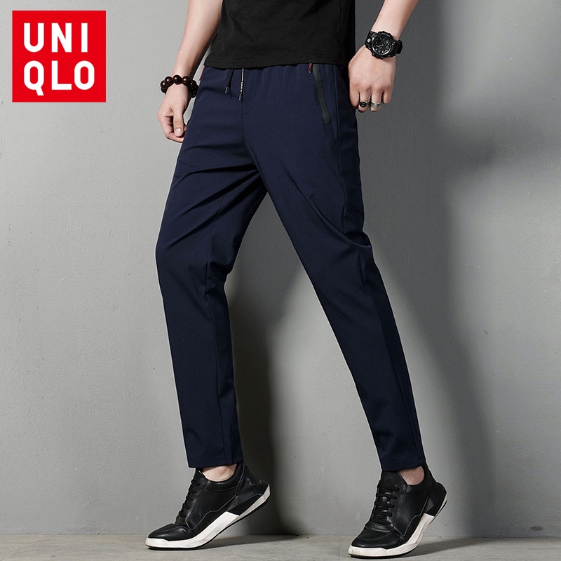 Uniqlo กางเกงกีฬา กางเกงลําลอง แบบแห้งเร็ว สีพื้น ไซซ์ M-5XL แฟชั่นฤดูร้อน สําหรับผู้ชาย