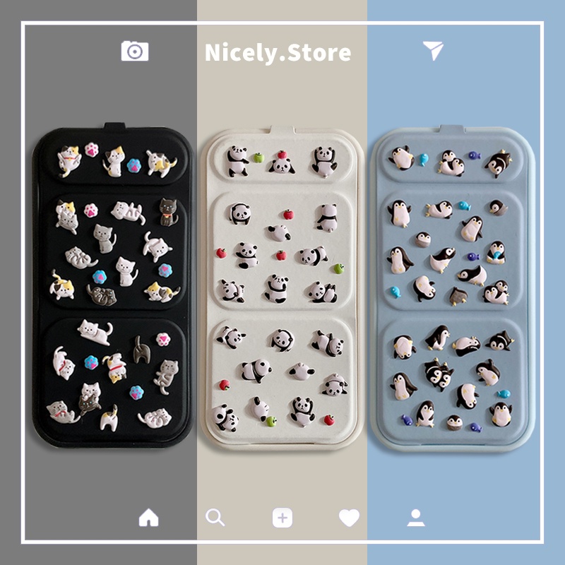 เคสโทรศัพท์มือถือ กันกระแทก ลายแพนด้า แมว เพนกวิน พร้อมขาตั้ง คุณภาพสูง สําหรับ iPhone 15 14 13 12 Pro Max 11