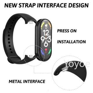 สายรัดสําหรับ Xiaomi Mi Band 10 9 8 NFC ซิลิโคนกีฬา WristBand 9 สร้อยข้อมือสําหรับ Mi Band 9 8 อุปกรณ์เสริม