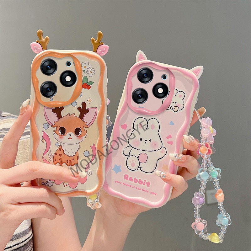 เคสโทรศัพท์มือถือ ซิลิโคนนิ่ม พร้อมขาตั้ง สําหรับ Tecno Spark Go 2024 BG6 Go 2024 BG6