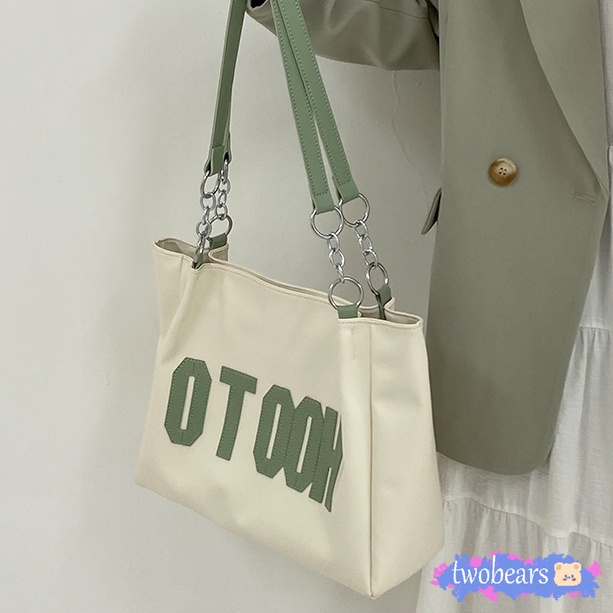 พร้องส่ กระเป๋าสะพายไหล่ ทรงโท้ท จุของได้เยอะ แฟชั่น ไฮเอนด์ สําหรับผู้หญิง และนักเรียน