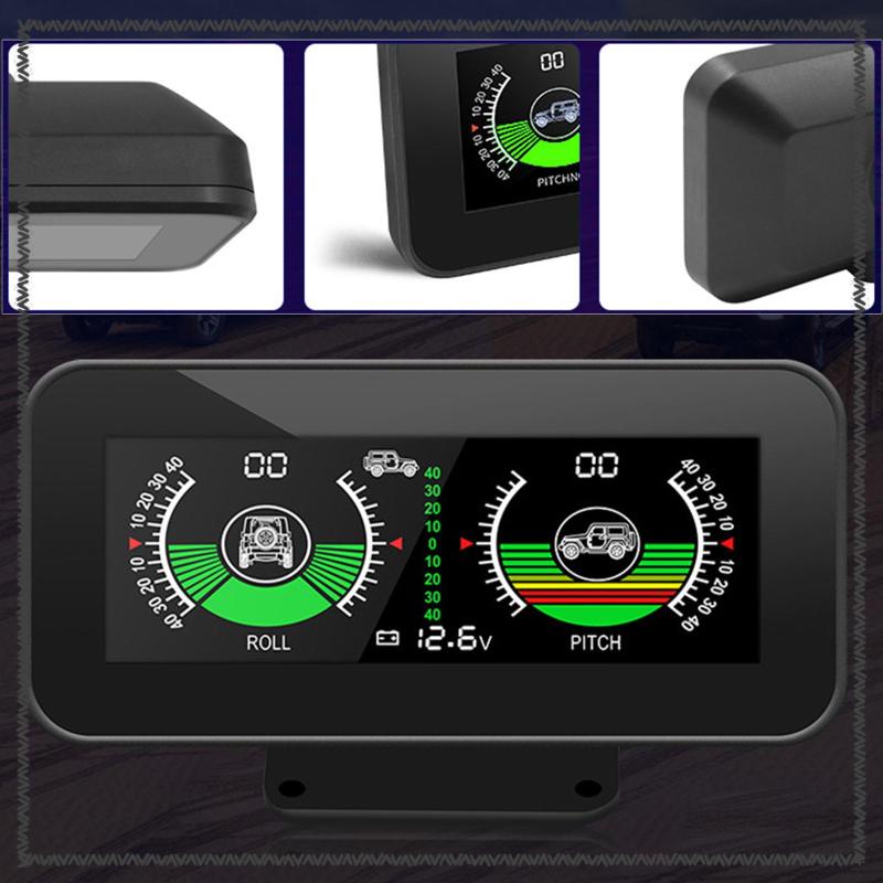 [MCA] เครื่องวัดความลาดชันมุมรถยนต์อิเล็กทรอนิกส์ Clinometer เครื่องมือดิจิตอล Inclinometer สําหรับรถบรรทุกอุปกรณ์เสริมในรถยนต์บนถนน