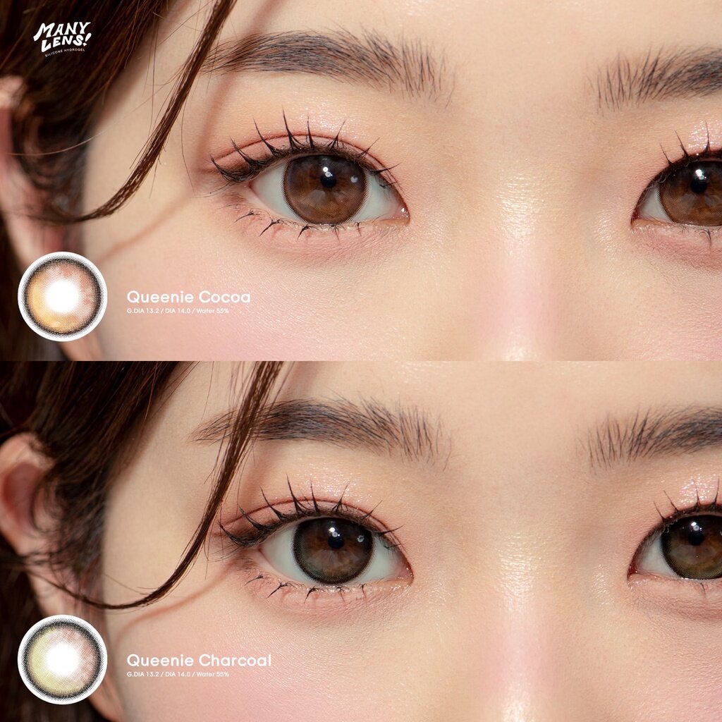 Many Lens รุ่น Queenie Cocoa/Charcoal คอนแทคเลนส์ญี่ปุ่น คอนแทคเลนส์เกาหลี #sisselens รูปที่ 4