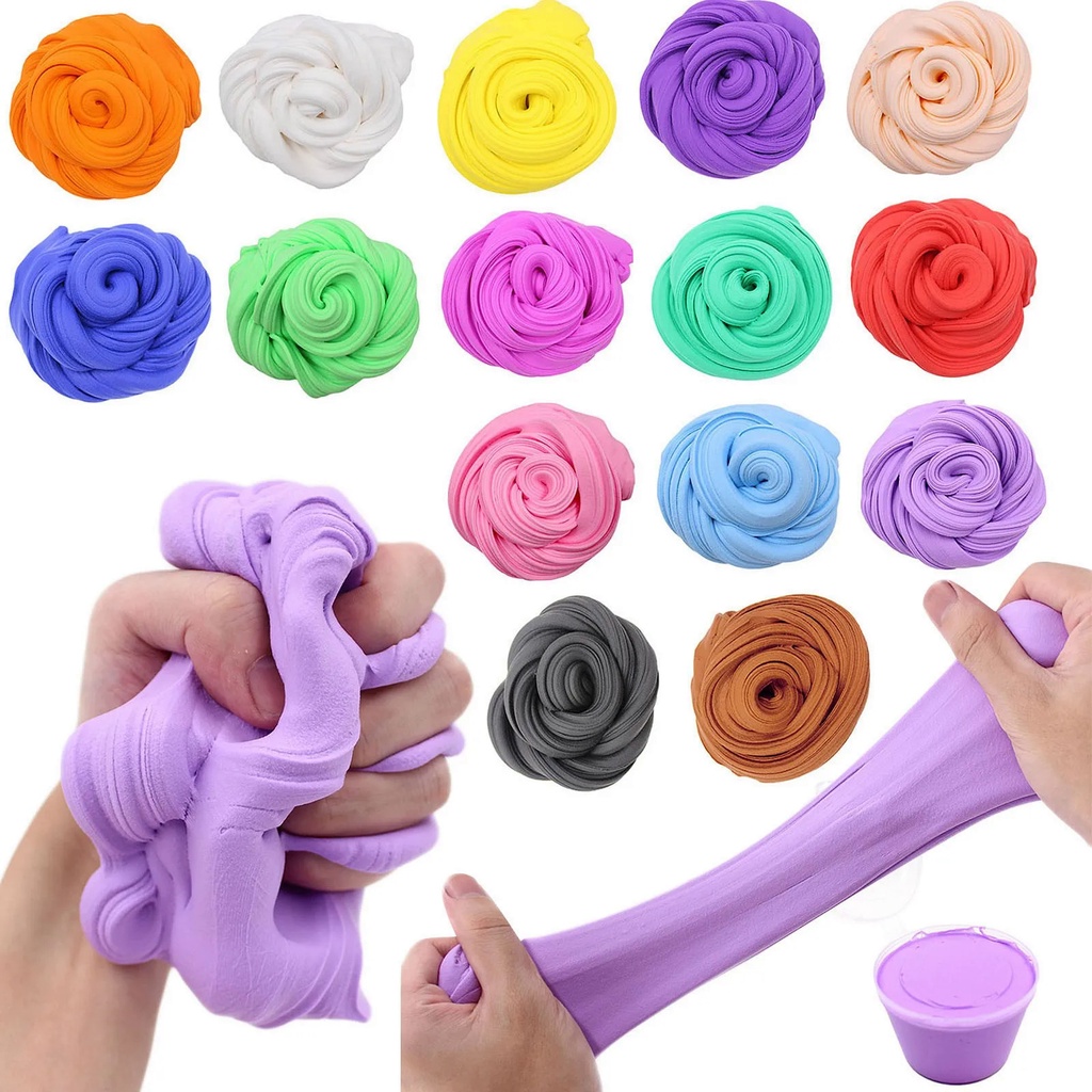 Air Dry Plasticine Fluffy Slime Polymer Clay Supplies Super Light Soft Cotton Charms for Slime Kit Lizun Antistress Toys