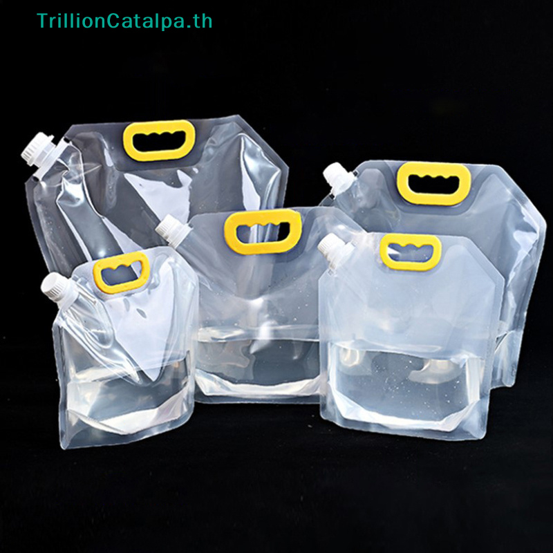 Trillioncatalpa ถุงใส่เครื่องดื่ม แบบใส ใช้ซ้ําได้ 1 1.5 2.5 5 10 ลิตร 1 ชิ้น