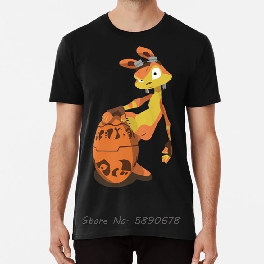 T - เสื้อ Daxter T เสื้อ Jak และ Daxter วิดีโอเกม Naughty Dog Playstation Daxter The Precursor Legac