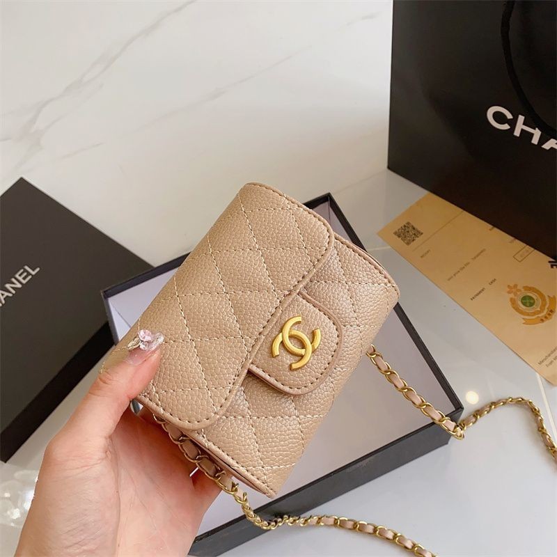 Chanel Double C CHANEL Style Diamond mini Bag Crossbody Small Bag Cute Chain Bag Shoulder Bag Small Wallet mini Influencer Bag FKYG