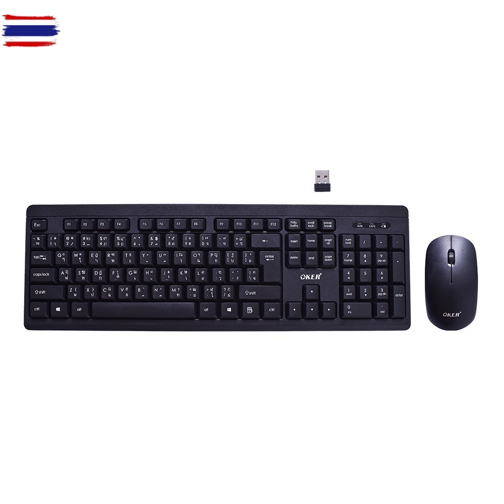Oker คีย์อร์ด+เมาส์ ไร้ สาย รุ่น K913
