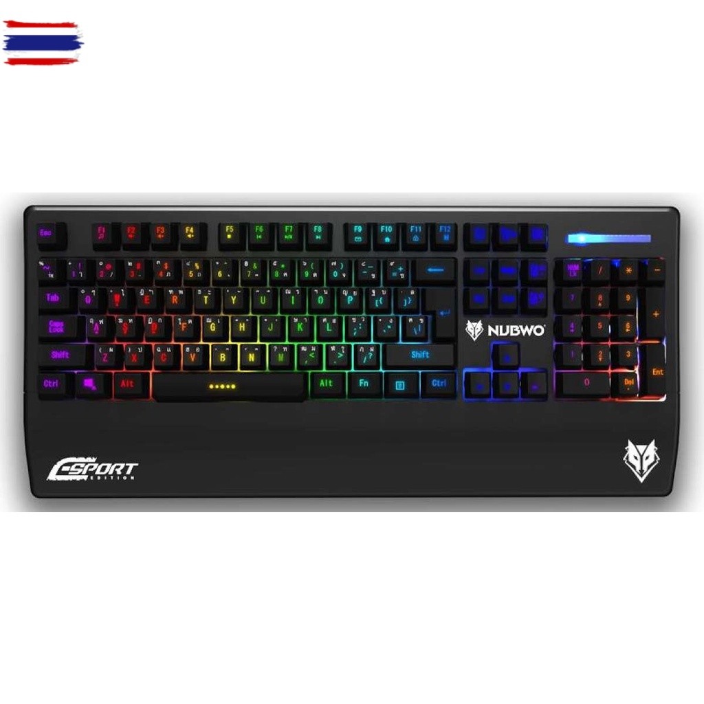 Nubwo VAKANT Gaming keyboard LED Sound light กันน้ำได้ รุ่น NK-30