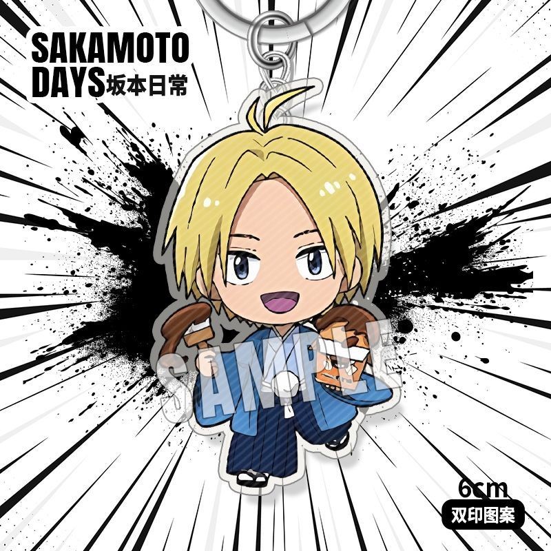 Sakamoto วัน Takoyaki Series อะนิเมะพวงกุญแจผู้หญิง Nagumo อะคริลิค Key Chain Man Shin Asakura Key แ