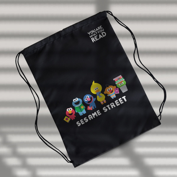 Bundanjai (กระเป๋าเชือกรูด) SST5-กระเป๋าเชือกรูด : SST&YWR SST-D Drawstring Backpack (SST5D-DTB-BK35) W35xH43 cm.