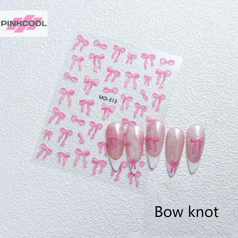 Pinkcool 1 แผ่นริบบิ้นสีขาว Bowknot 3D นูนบรรเทาตกแต่งเล็บสติกเกอร์เล็บเครื่องมือ Decals ร้อน ราคา ถูกที่สุด ดีลบีเคเค แกลเลอรีภาพที่ 7