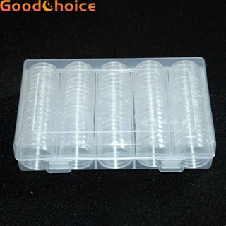 Coin Box Holder Container Case Display Collectible Organizer Clear Plastic