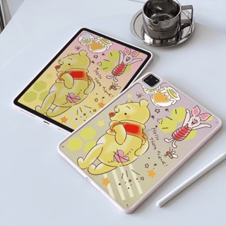 เคสอะคริลิคแข็ง ลายหมี และผึ้ง สําหรับ IPad 7 8 9 10 Air3 Air4 Air5 10.9 นิ้ว Pro10.5 10.2 นิ้ว Pro11 2018 2020 2021 2022