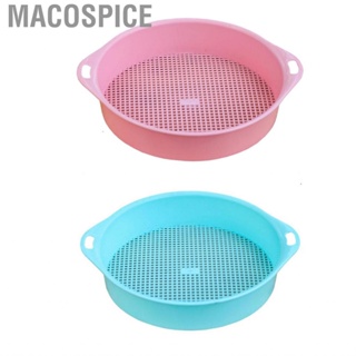 Macospice Soil Sifter 3mm PP Tetragonum Hole Portable Screen Filtering Earth and Stone Tools for Garden