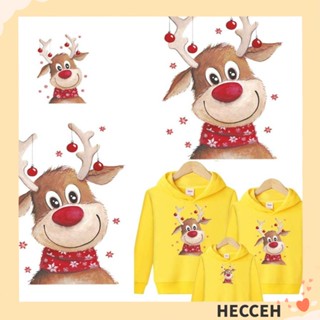 Hecceh สติกเกอร์ธีมคริสต์มาส กวาง 3 ขนาด 6 แผ่น DIY สําหรับตกแต่งเสื้อผ้า เสื้อแจ็กเก็ต กางเกงยีน