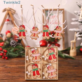 Twinkle จี้ไม้ รูปขนมปังขิงน่ารัก สําหรับแขวนตกแต่งต้นคริสต์มาส