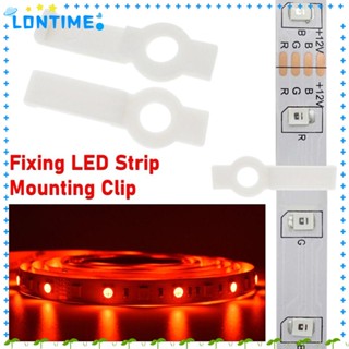 Lontime คลิปยึดแถบไฟ LED พลาสติก สีขาว กันน้ํา 8 มม. 10 มม. 12 มม. 10 ชิ้น