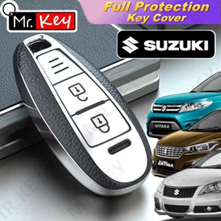 【Mr.Key】เคสกุญแจรีโมทรถยนต์ หนัง TPU สําหรับ Suzuki Baleno Ertiga Ciaz Ignis Kizashi Swift SX4 S-cross Vitars