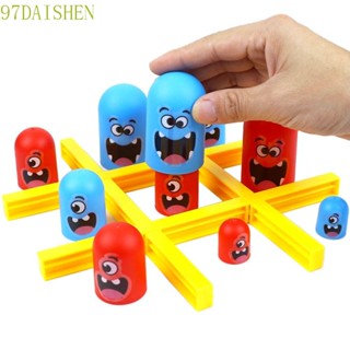 Daishen1 ของเล่นกระดานหมากรุก 2 ผู้เล่น Tic-Tac-Toe ขนาดเล็ก เพื่อการเรียนรู้ สําหรับครอบครัว