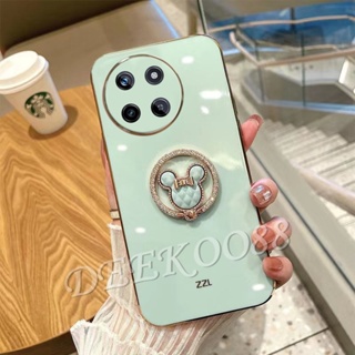 เคสโทรศัพท์มือถือนิ่ม ลายหมีน่ารัก พร้อมแหวนขาตั้ง สําหรับ Realme11 RealmeC51 Realme 11 C51 NFC 4G 5G