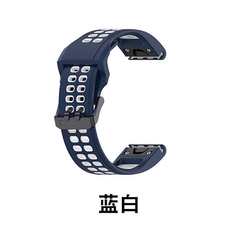 สายนาฬิกาข้อมือซิลิโคน หัวเข็มขัดคู่ 20 22 26 มม. สําหรับ Garmin Approach S70 47 มม. 42 มม. Epix Pro 51 มม.