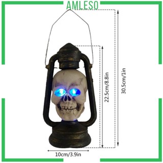 [Amleso] โคมไฟ LED รูปโครงกระดูก พร้อมที่จับ สําหรับปาร์ตี้ฮาโลวีน