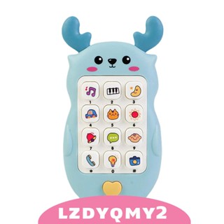 [Lzdyqmy2] สมาร์ทโฟนอิเล็กทรอนิกส์ พร้อมไฟ และเสียง ของเล่นเสริมการเรียนรู้ สําหรับเด็กอายุ 18 เดือนขึ้นไป