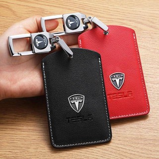 Applicable to Tesla Tesla Key Cover Card Sleeve MODEL3 Card Type Intelligent Remote Control Bag Buckle Sets of Tesla 0n9A