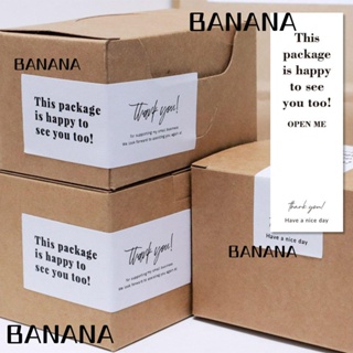 Banana1 ป้ายฉลากซีล ลาย Thank You Happy To See You สําหรับตกแต่งบรรจุภัณฑ์ 30 ชิ้น