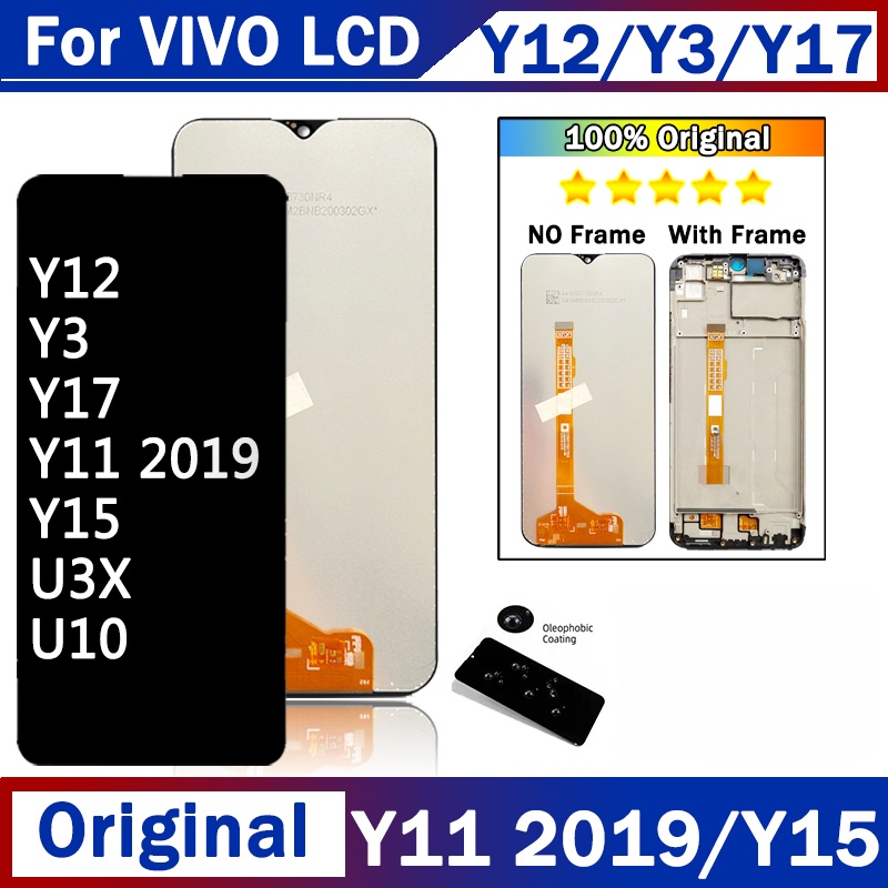 6.35 "LCD ต้นฉบับสําหรับ VIVO Y11 Y12 Y15 Y17 Y3 U3X U10 2019 จอแสดงผล LCD หน้าจอสัมผัส Digiziter As